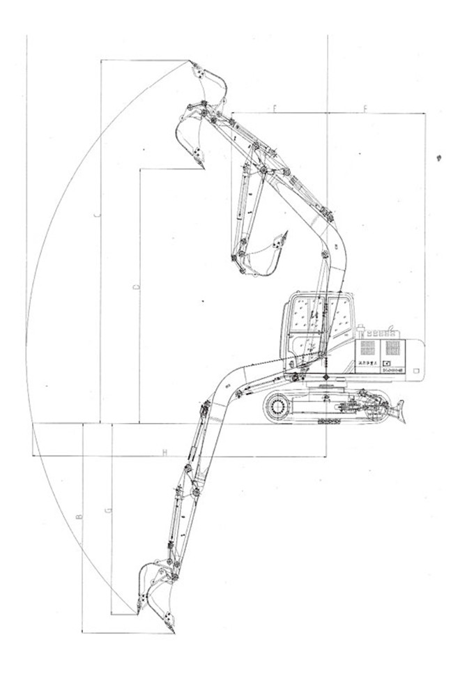 沃爾華DLS100-9B 9噸履帶式液壓挖掘機工作參數