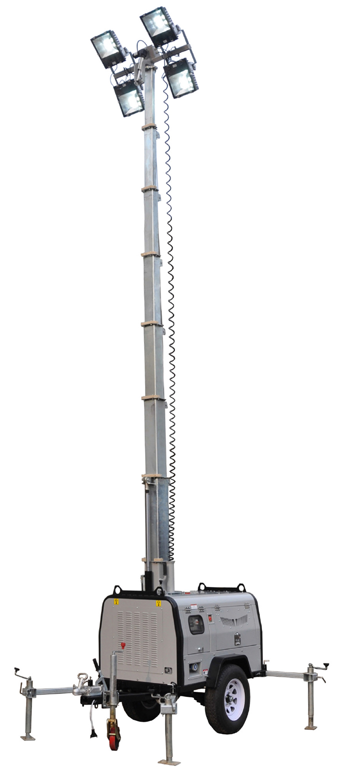 沃爾華GNZM61C液壓升降拖車式照明車產品實物圖