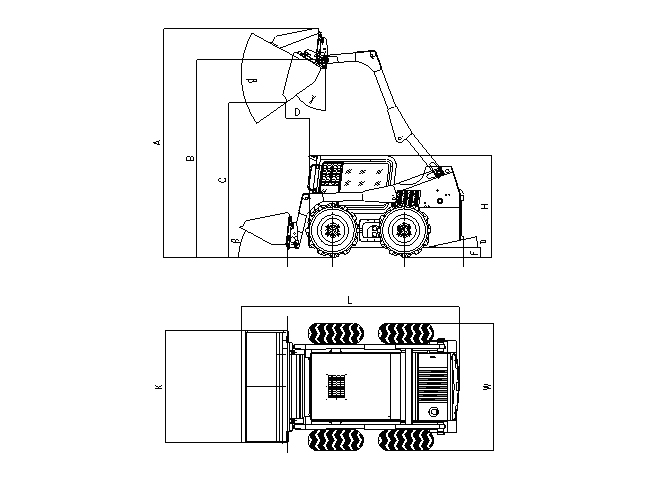 滑移裝載機GN850（船廠專用推砂機）技術參數