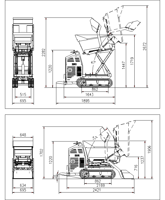 微型翻斗車GN05的產品參數