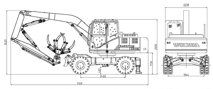 DLS118-9A輪式液壓堆垛機外形尺寸
