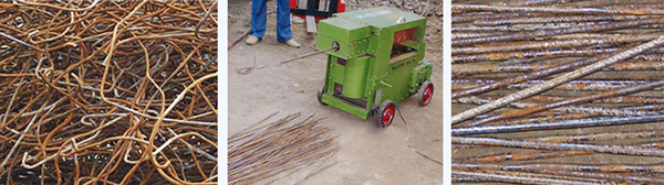 廢舊鋼筋調直機工作圖片